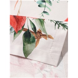 Дорожка новогодняя на стол "Этель" "Пуансетия" 40х147 +/- 5 см, 100% хл, саржа 190 гр/м2