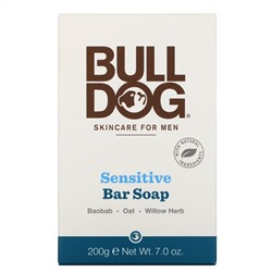 Bulldog Skincare For Men, Bar Soap, Sensitive, 7.0 oz (200 g)