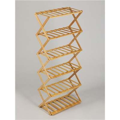 Подставка для цветов Greengo, 6 полок, 50×25×110 см, напольная, бамбук