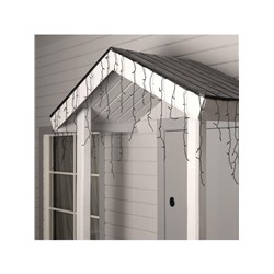 Гирлянда «Бахрома» 4×0.6 м, IP44, тёмная нить, 180 LED, свечение синее, 8 режимов, 220 В