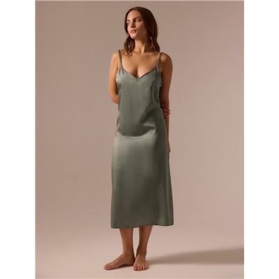 Сорочка ночная женская SL HOME Tensel Home, размер 44-46, зелёная