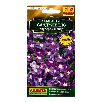 Семена цветов Катарантус Санджевелс блуберри шейдс  С. Floranova Золотая серия, Ц/П,7 шт.