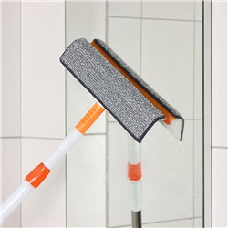 Щётка для окон Raccoon, фиксатор, стальная телескопическая ручка 93(137) см, насадка из микрофибры 28×7 см