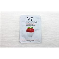 Маска для лица клубника с витаминами V7 Bioaqua