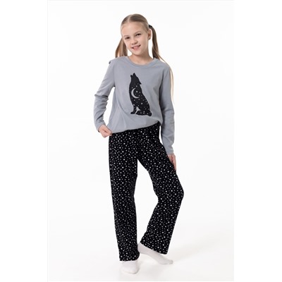 Пижама футболка с длинным рукавом и брюки М225116Псч