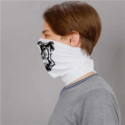 Бандана-труба LUCOSA SILK WHITE SKULL, П-019/2