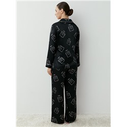 Omsa Пижама OmD 0232D LOVE Пижама принт. жен. (Рубашка+Брюки прямые), PL