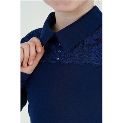 Джемпер Миранда дл. рукав (Темно-синий)