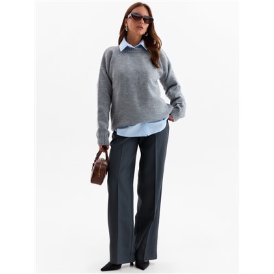 Джемпер женский MINAKU: Knitwear collection, светло-серый, размер 46-48