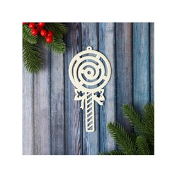 Ёлочная игрушка «Леденец люкс» 9.5×19 см, белый