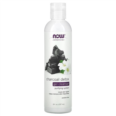 Now Foods, Solutions, увлажняющий детокс-гель с древесным углем, 237 мл (8 жидк. унций)