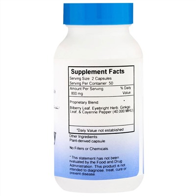 Christopher's Original Formulas, Bilberry Eye, 400 mg, 100 Vegetarian Caps