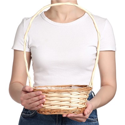 Корзина плетёная, ива, овальная