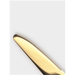 Столовые приборы Magistro «Версаль», 4 предмета, нержавеющая сталь, золотистые, чёрные