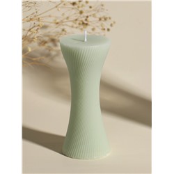 Свеча декоративная «Талия», нежно-зелёная, 5.8×5.8×13.2 см
