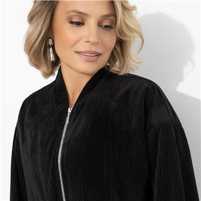 Бомбер мягкий на кулиске, Хочу-надо-беру (чёрный)