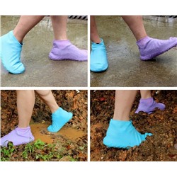 Ультра-эластичные силиконовые бахилы от дождя Waterproof silicone shoe cover