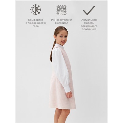 Платье нарядное для девочки MINAKU: PartyDress, прямое, рост 152-158 см, розовое