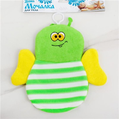 Мочалка-варежка детская для купания Доляна «Пчёлка», цвет МИКС