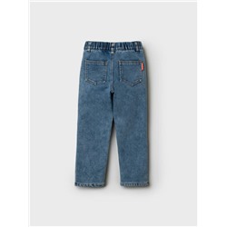 Брюки текстильные джинсовые утепленные флисом для мальчиков