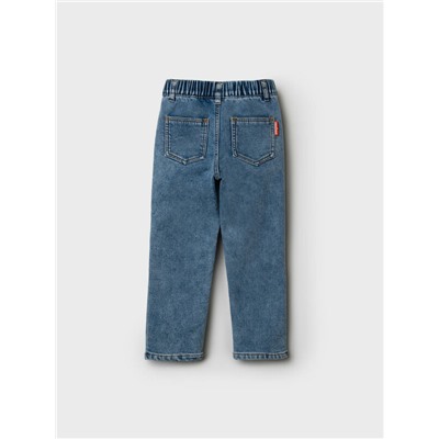 Брюки текстильные джинсовые утепленные флисом для мальчиков