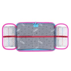 Пенал школьный, 1 секция, 13×21×4 см «Аниме подружки»