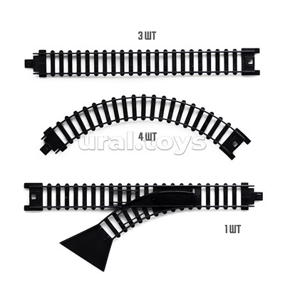 Железная дорога "Ретро поезд - Военный состав" в коробке