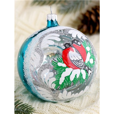 Ёлочный шар «Зимняя ветка», новогодний, d=9.5 см, МИКС