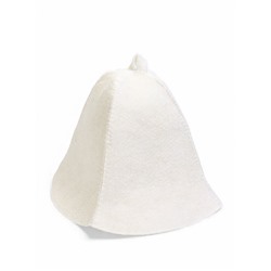 Шапка для бани и сауны, полиэфир 70%, шерсть 30%, светлая, «Добропаровъ»