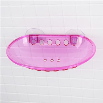 Мыльница на присосках Bath Collection, пластик, 15.5×9.5×3 см, МИКС