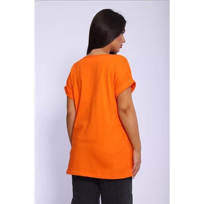 Футболка без рисунка с отворотами на рукавах, хлопок 100%, Арт. 561 НАТАЛИ, 1070920