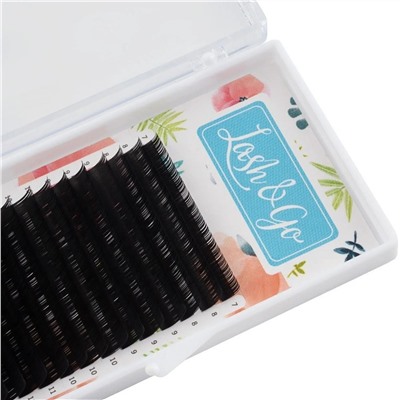 Lash&Go Ресницы на ленте 16 линий 9 мм, L, 0,07 мм, черный 14314