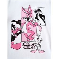 Комплект трикотажный для девочек: фуфайка (футболка), шорты