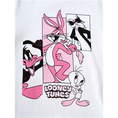 Комплект трикотажный для девочек: фуфайка (футболка), шорты