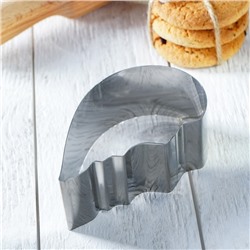 Набор форм для печенья Доляна «Половинки», 2 шт., 12×10×4 см, цвет серебристый