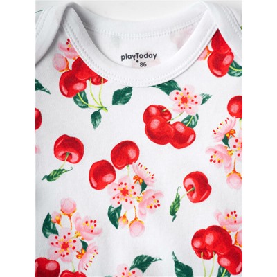 Боди детское трикотажное для девочек, 2 шт в комплекте