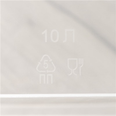 Контейнер для хранения с крышкой, 10 л, 35.5×23.5×19 см, пластик, МИКС