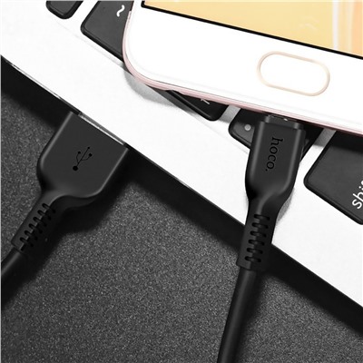 Кабель USB - micro USB Hoco X20  200см 2A  (black)