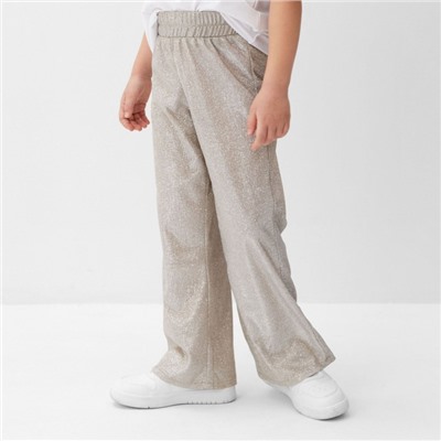 Брюки нарядные для девочки KAFTAN размер 32 (110-116 см), бежевый