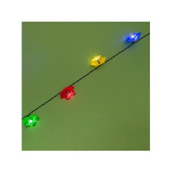 Гирлянда «Нить», 4.5 м, уличная, с насадками «Лилия», IP44, 30 LED, 2 режима, солнечная батарея, тёмная нить, свечение белое