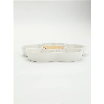 Менажница новогодняя «Уютного Нового года» с 5 ячейками, d=24 см