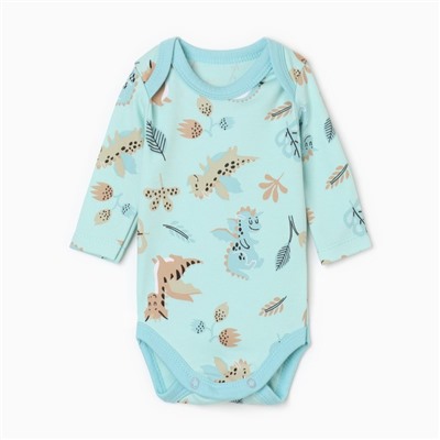 Боди детское «Крошка Я. Дракоша», рост 62-68 см, голубое