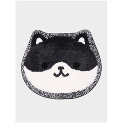 Коврик Доляна Kitty, 55×64 см, ворс 1 см, микрофибра, серо - белый