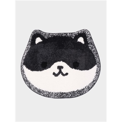 Коврик Доляна Kitty, 55×64 см, ворс 1 см, микрофибра, серо - белый