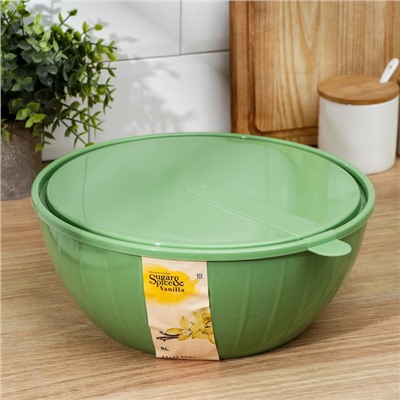 Салатник с крышкой Giaretti Fiesta, 5 л, пластик, микс