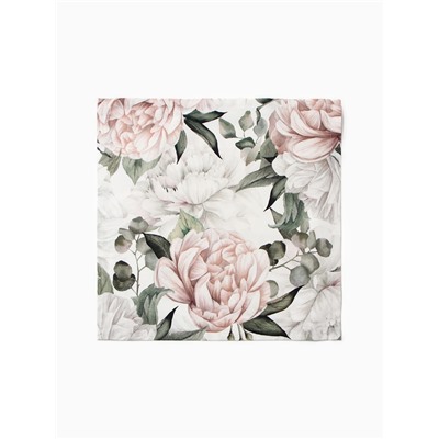 Набор салфеток с декоративными кольцами Этель «Пионы» 40×40 см - 2 шт., 100% хл, саржа 190 г/м²