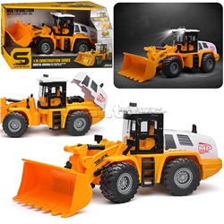 Бульдозер "Строитель" (свет, звук) в коробке (желтый)