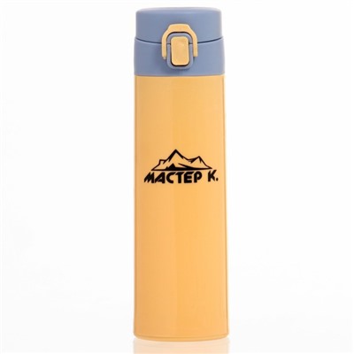 Бутылка для воды «Мастер К», 380 мл, 21.8×6.6 см, стеклянная, оранжевая