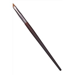 Kristaller Кисть для макияжа бровей, глаз и губ, «язычок» малый, дерево, нейлон, коричневый, 16 см KRISTALLER, 1178984