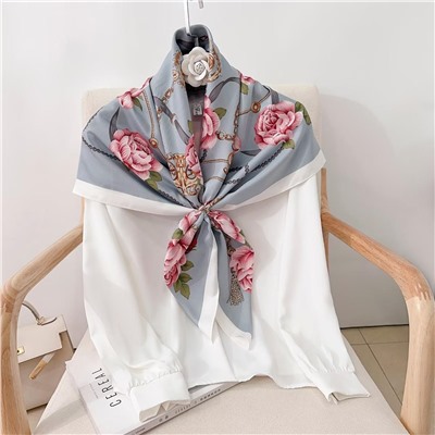 Платок  на голову и шею весенний, мультицвет